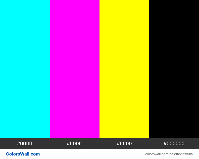 Cyan Magenta Yellow Colors Palette ColorsWall