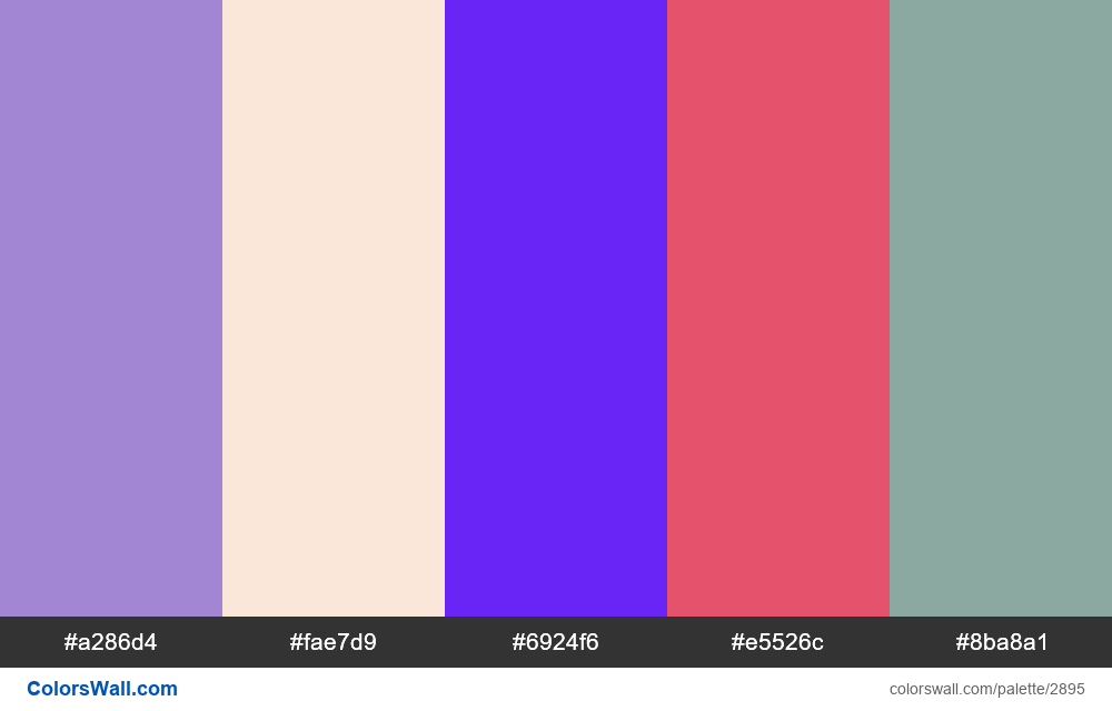 Daily colors palette #100 - #2895