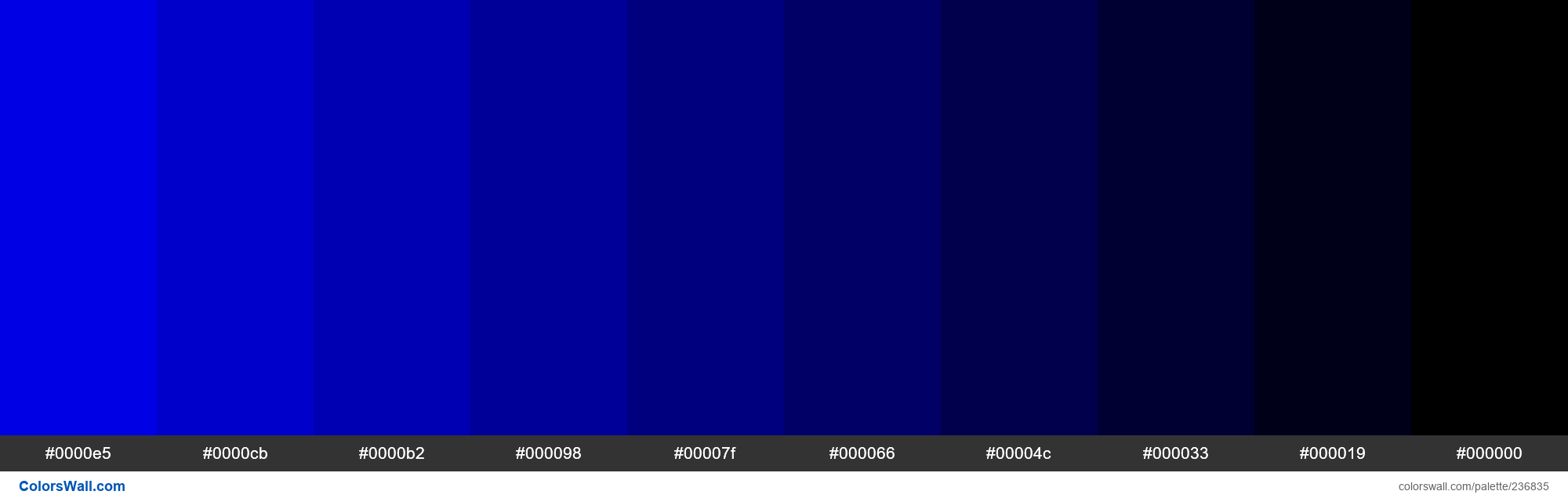 Dark Blue to dark colors palette | ColorsWall