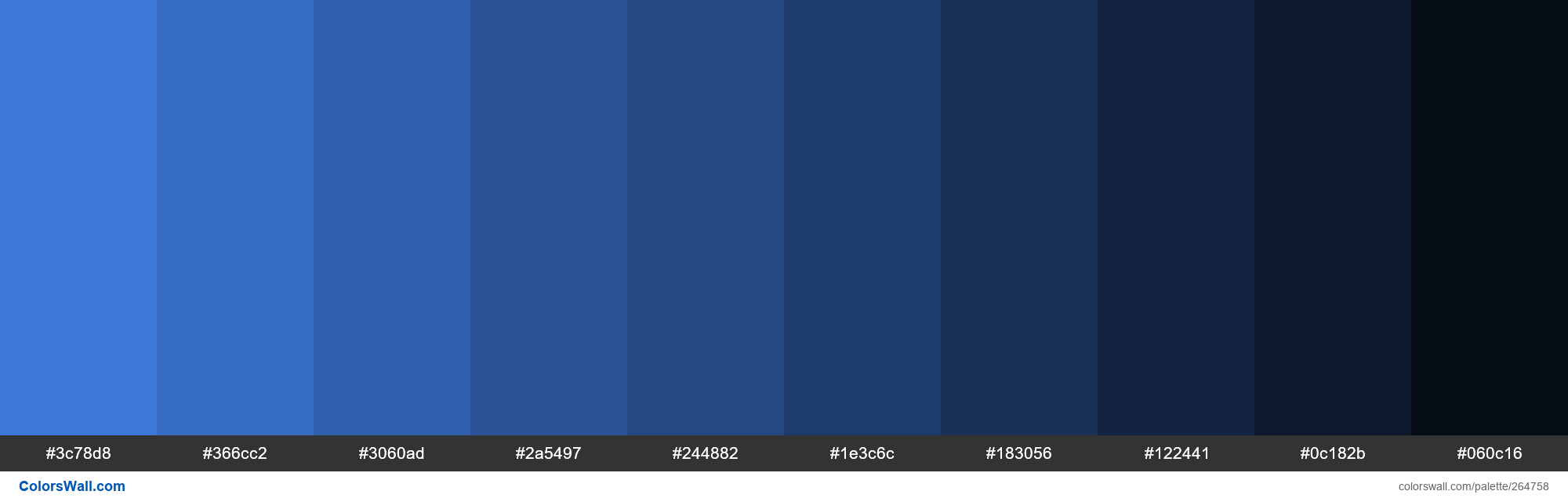 Dark Cornflower #1- Shade colors palette - ColorsWall