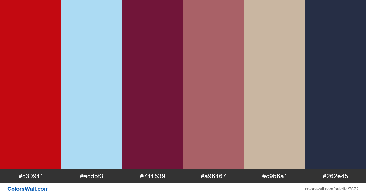 Dark red ui colours #c30911, #acdbf3, | ColorsWall