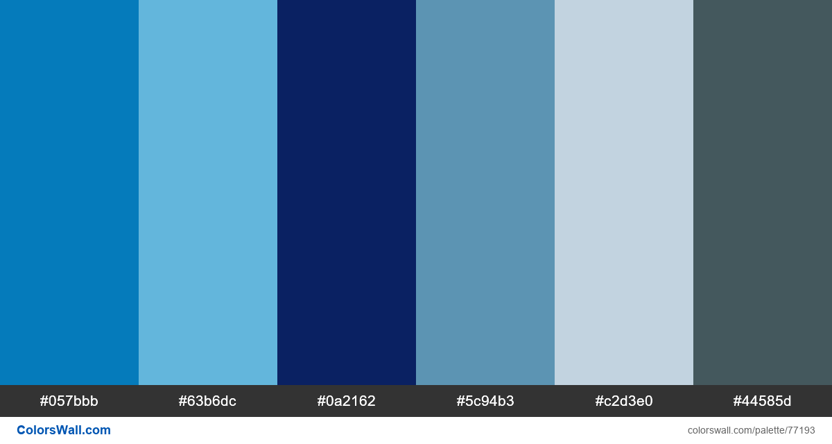 Digital illustration art blue colors palette - ColorsWall