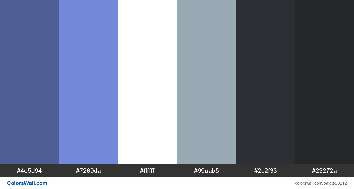 Discord theme with Blurple colors palette - ColorsWall