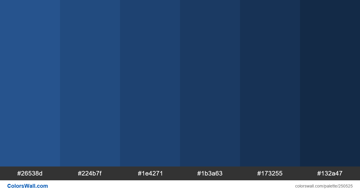 Dusk Blue shades colors palette | ColorsWall