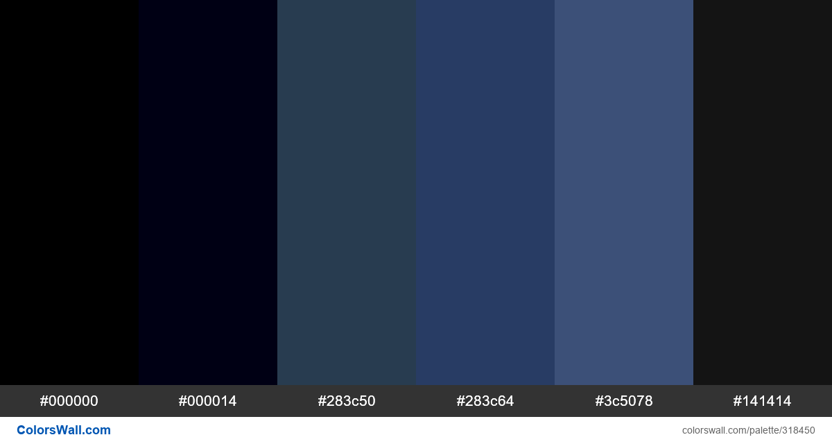 erp3 colors palette #000000, #000014, #283c50 - ColorsWall