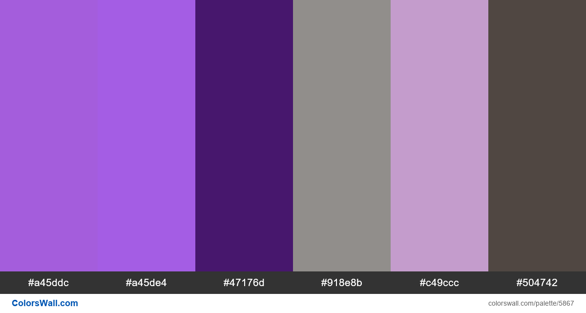 Flat branding design system colors palette - #5867