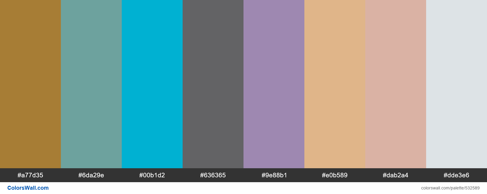 Fluor Spar, Canton, Blue Atoll, Digital, Flirty Pink, Desert Mist palette - #532589