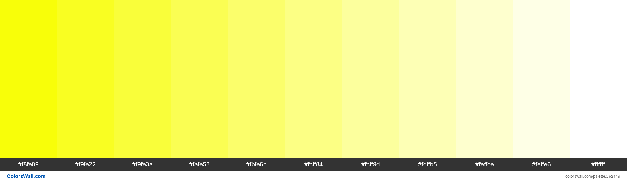 Fluorescent Lemonade colors palette - ColorsWall
