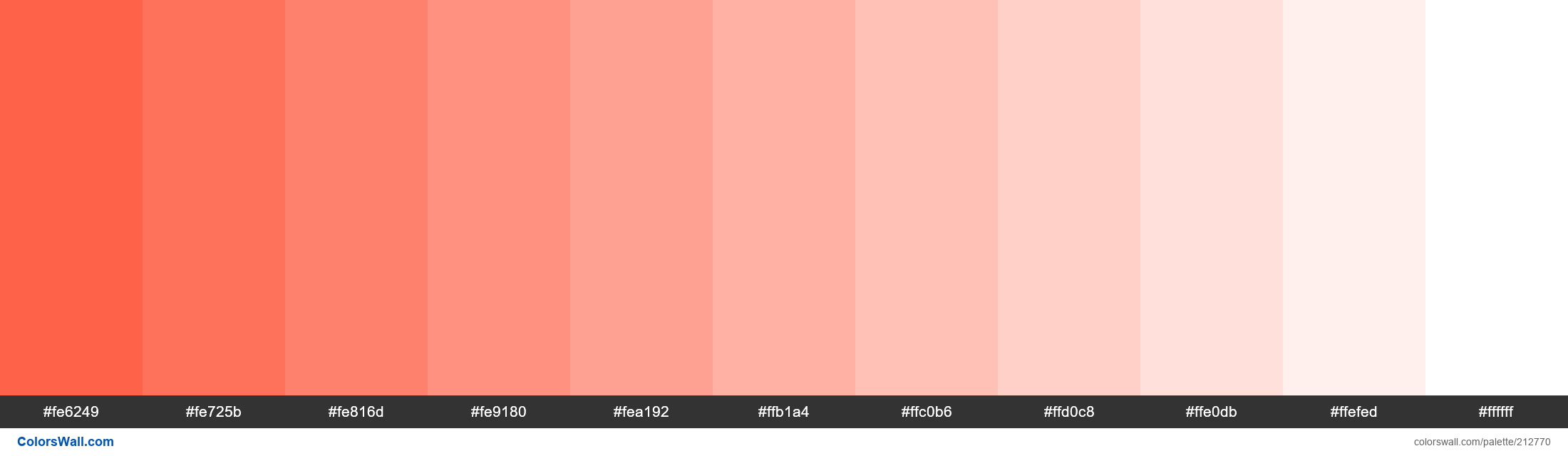 Fluorescent Light Orange colors palette | ColorsWall