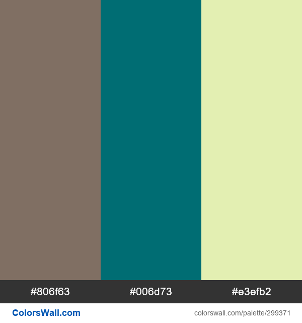 Fossil, Teal Motif, Spring Kiss palette - ColorsWall