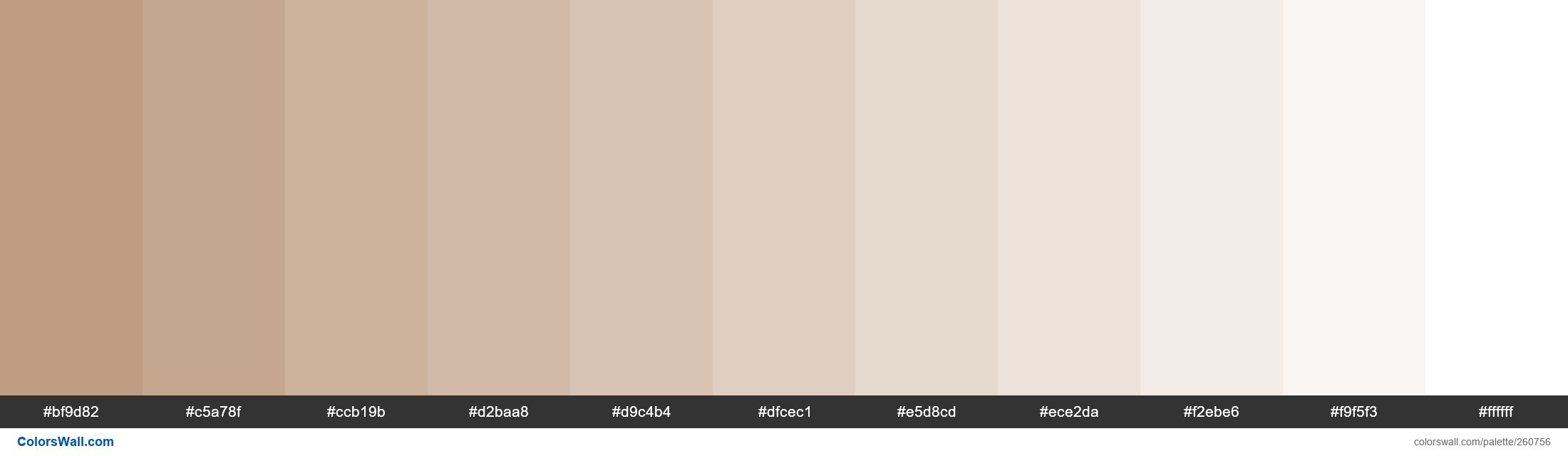 Shades of sand beige Color Palette