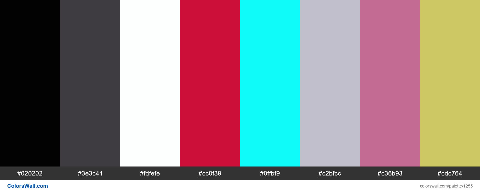 Glitch Color Palette Hex Rgb Codes