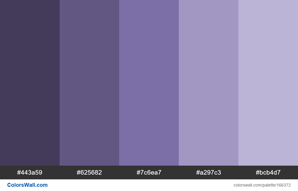 g/pbvo colors palette #443a59, #625682, #7c6ea7 - ColorsWall