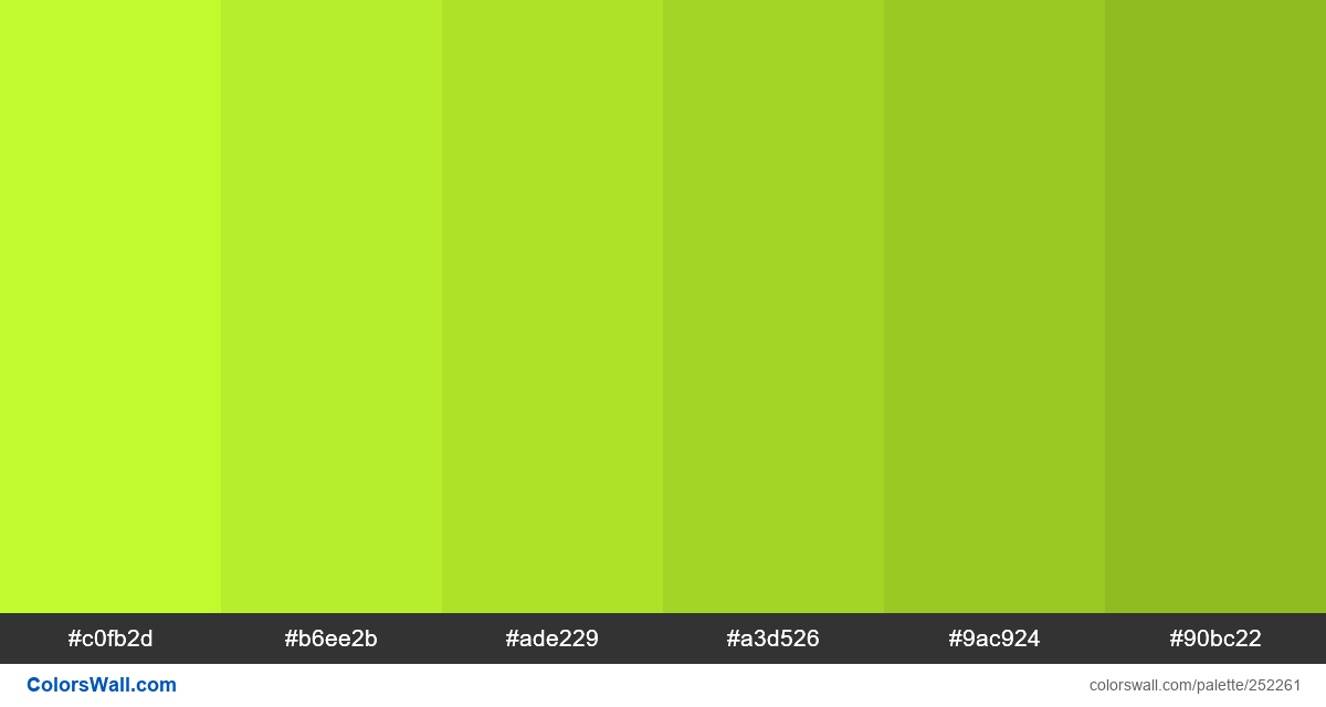 Grass Stain Green Shades Colors Palette Colorswall