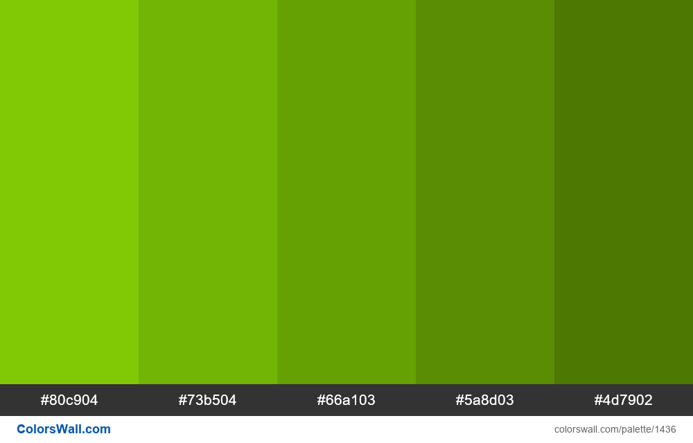 Shades of deals green color palette