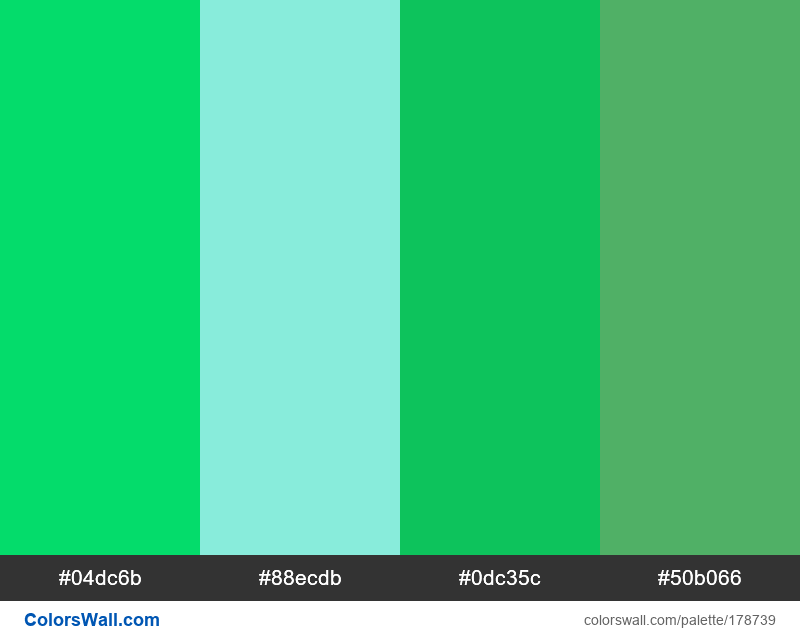 Green Tones colors palette | ColorsWall