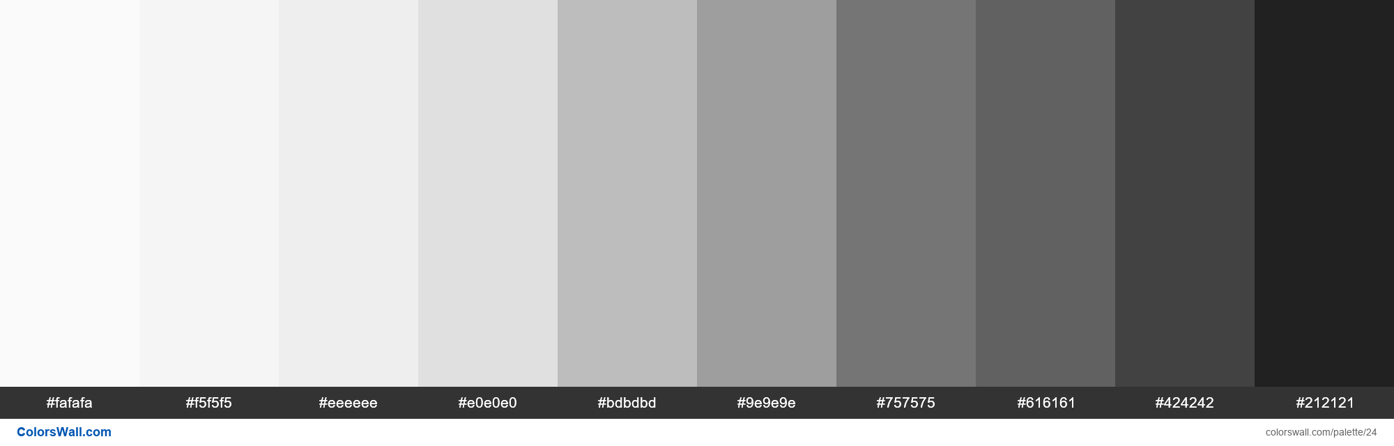 Gray Paint Color Palette