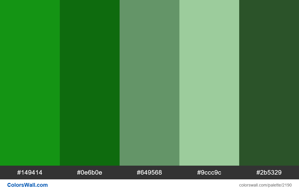 Hacker scheme colors #149414, #0e6b0e, #649568 | ColorsWall