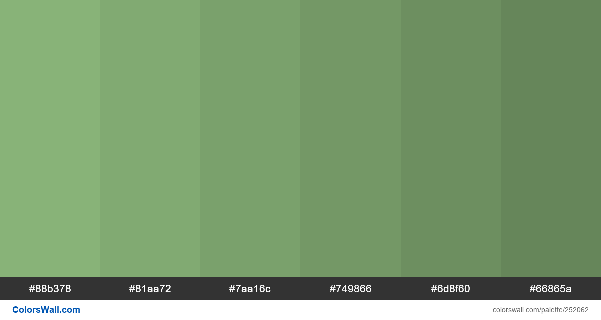 Hakusai Green shades colors palette - ColorsWall