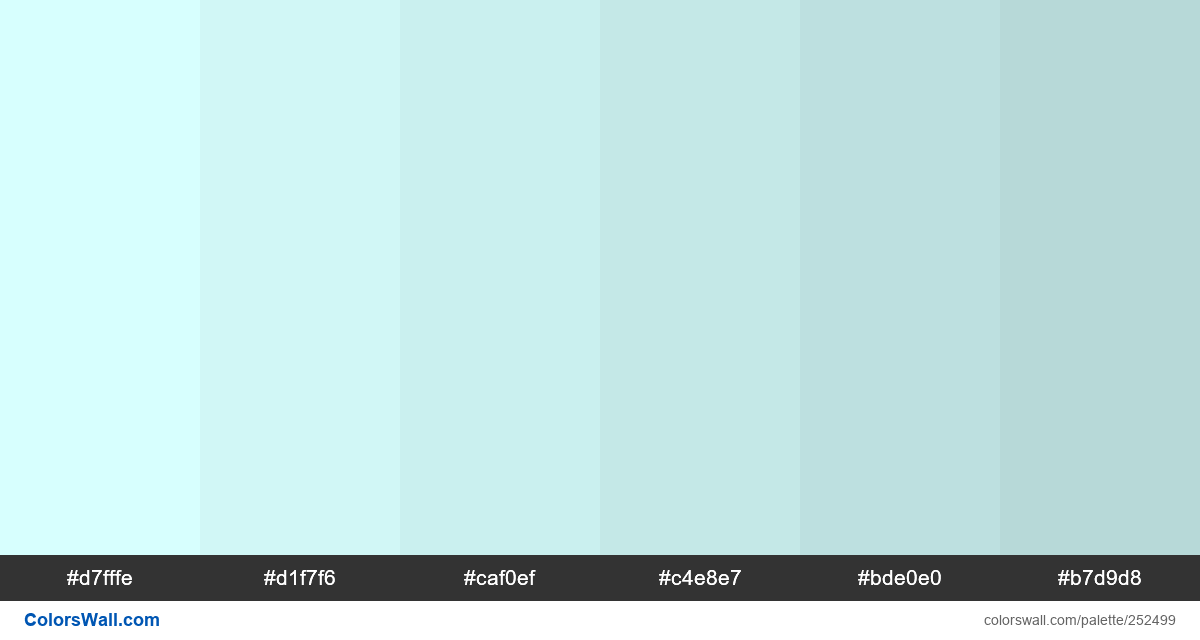 Ice Blue Shades Colors Palette - Colorswall