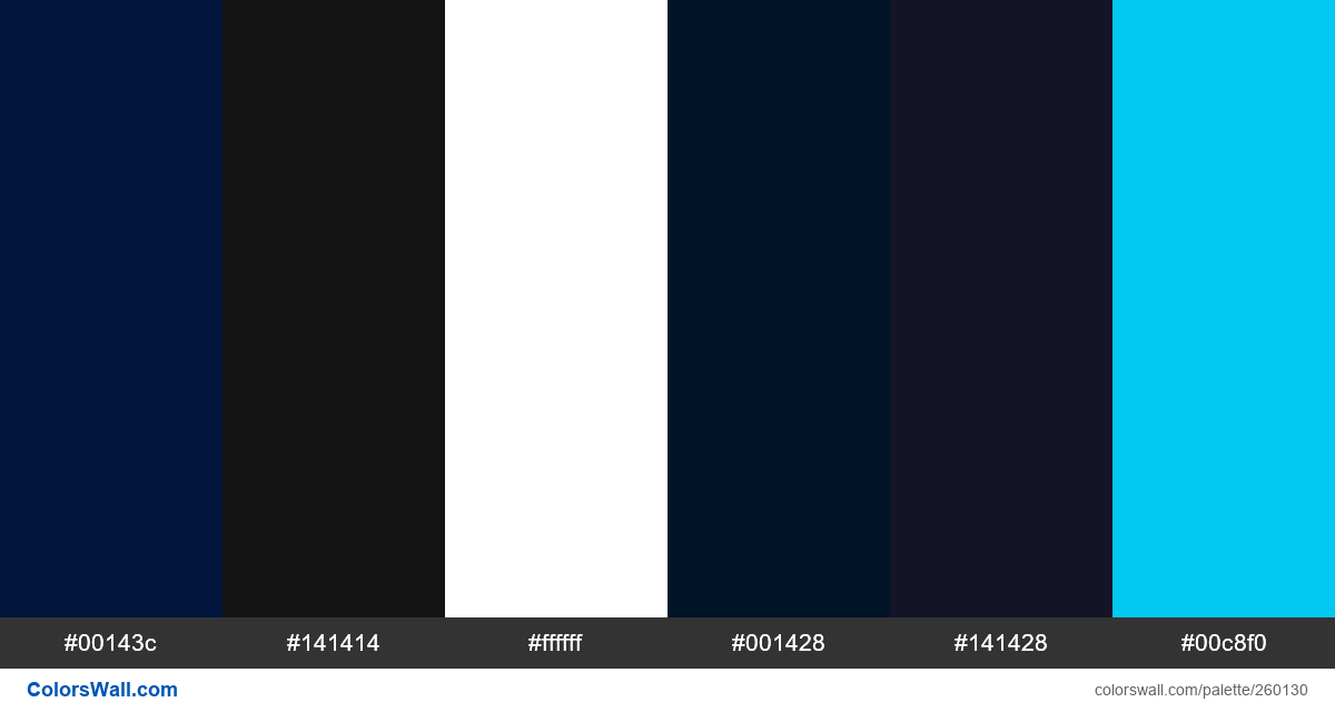 navy blue shades colors palette - ColorsWall