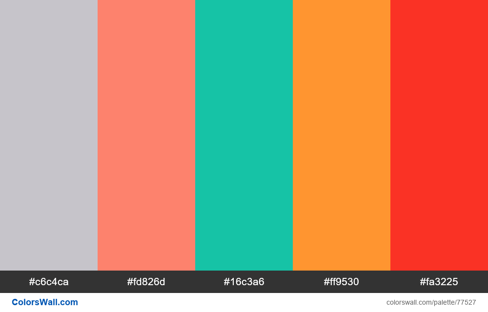 instafeed colors 23 #c6c4ca, #fd826d, #16c3a6 - ColorsWall