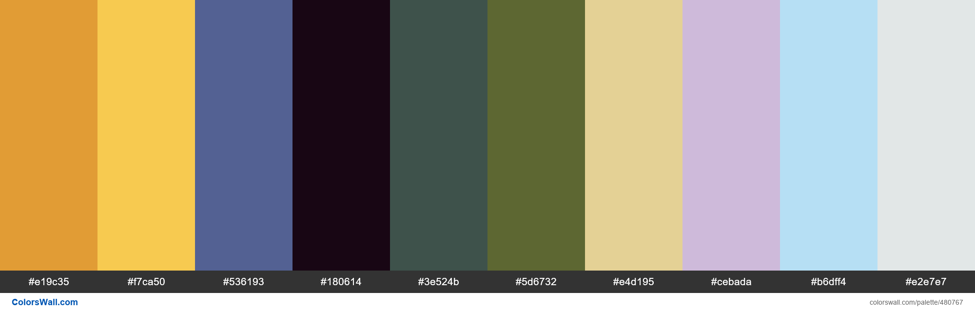 Intense Yellow, Go Bananas, Breathtaking, Crow, Garden Topiary, Gretchin Green, Garden Picket, Pussyfoot palette - #480767