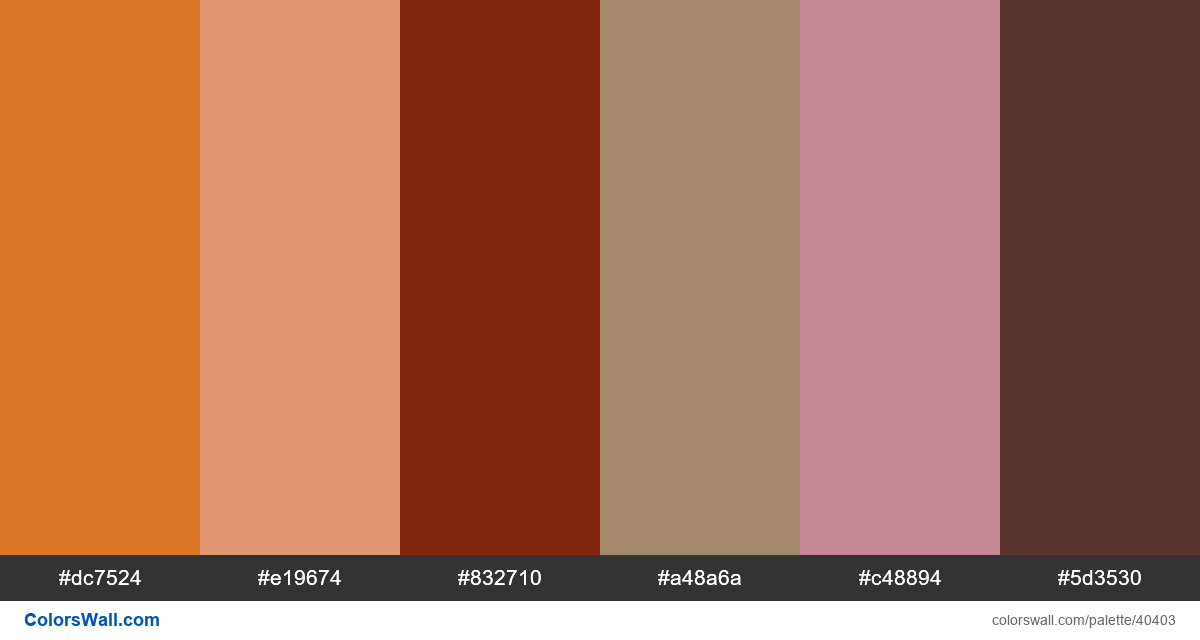 Beautiful Brown Color Palette