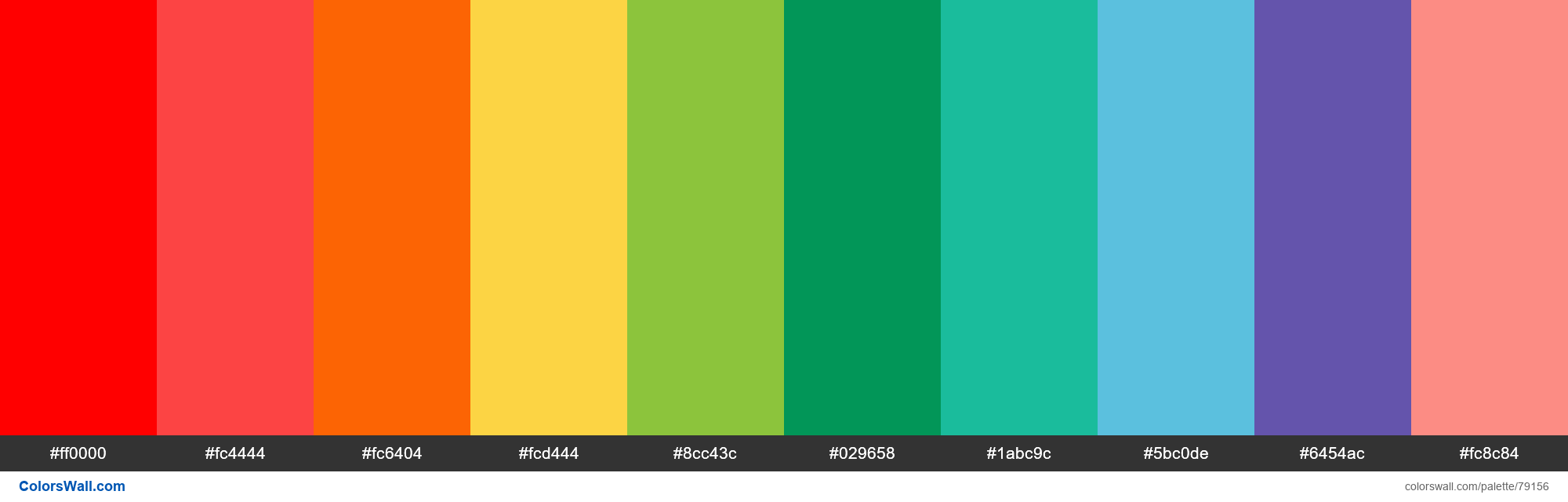 Least Used Color Rainbow Colors Palette ColorsWall