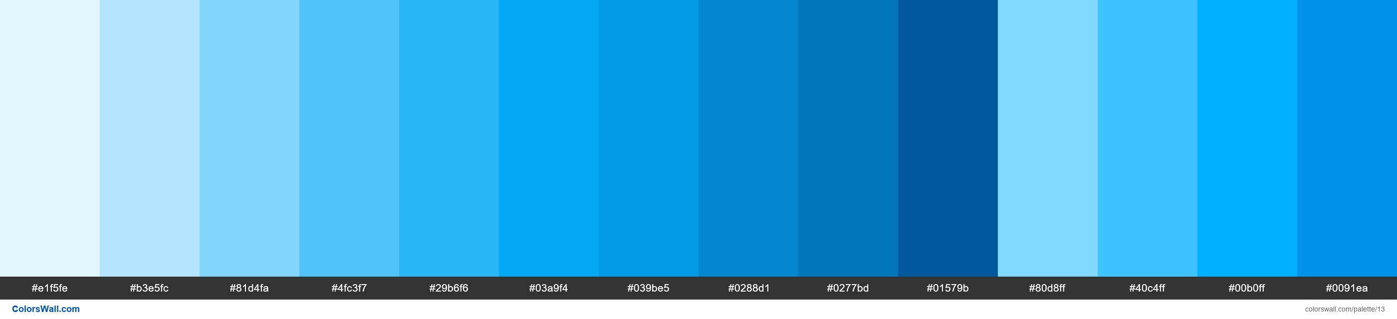 til eksil Forkæl dig arve Light Blue palette Materialize CSS | ColorsWall