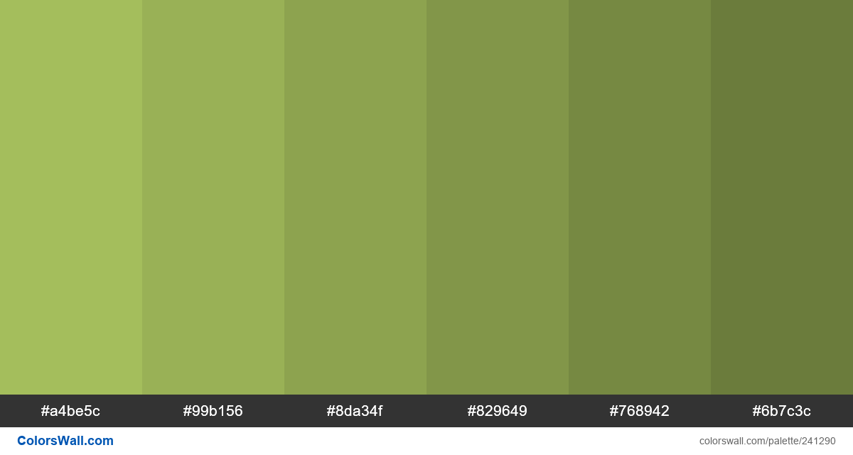 Shipley Sprede Wardian sag Light Olive Green shades colors palette - ColorsWall