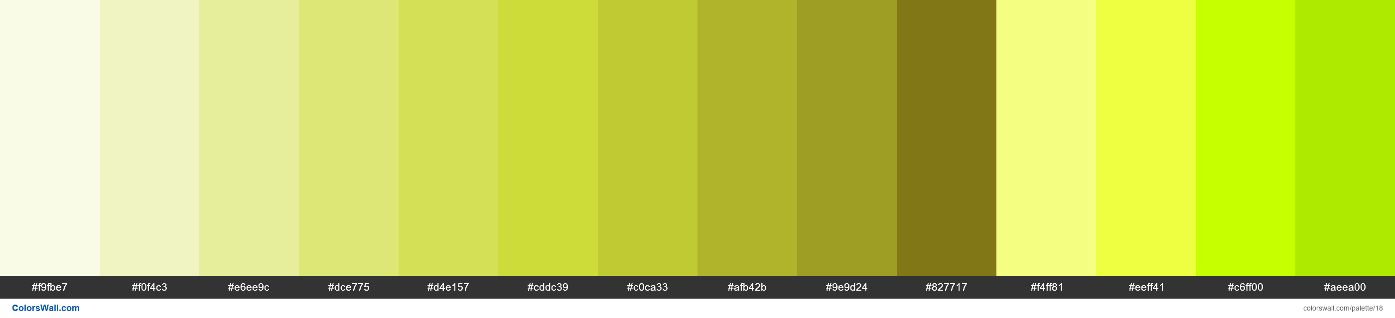 Lime palette Materialize CSS - #18