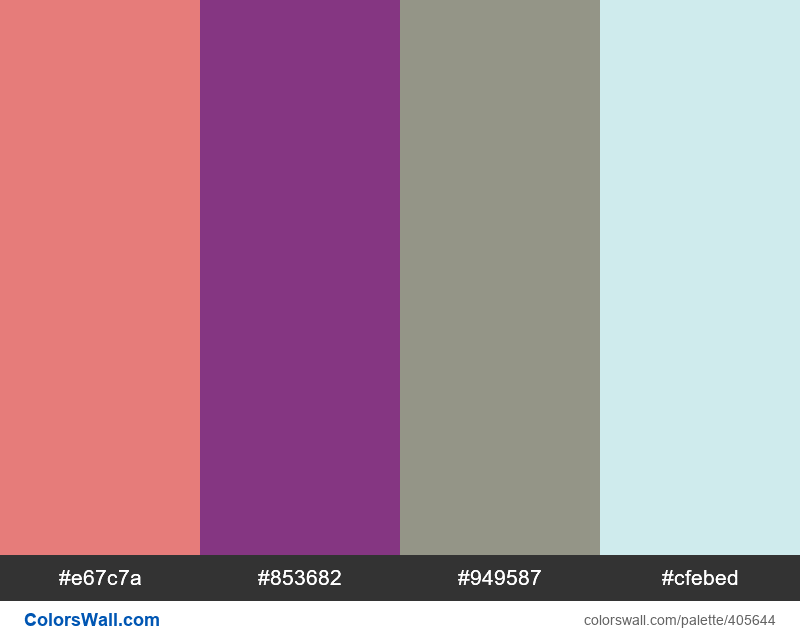 PNG image of Lively Coral, Purple Sultan palette Lively Coral, Purple Sultan palette - #405644