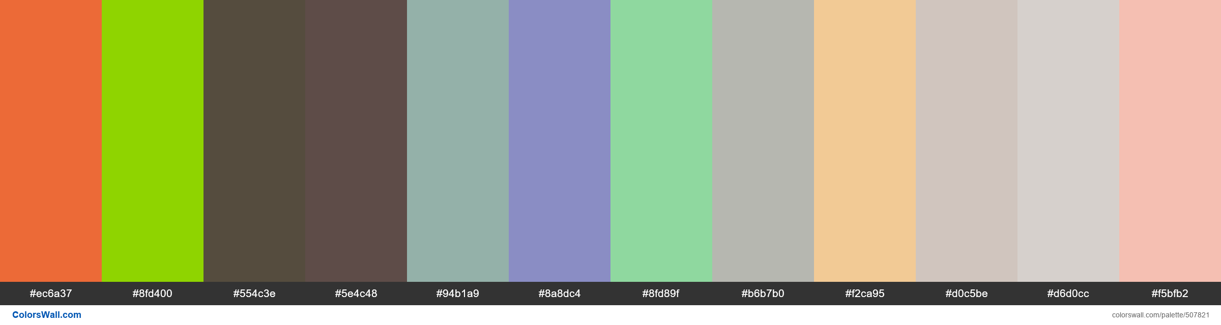 Mandarin Orange, Sheen Green, Enduring Bronze, Cafe Expreso, Ninja Turtle, Carriage Ride, Mother of Pearl Green, Chelsea Grey, Lun - #507821