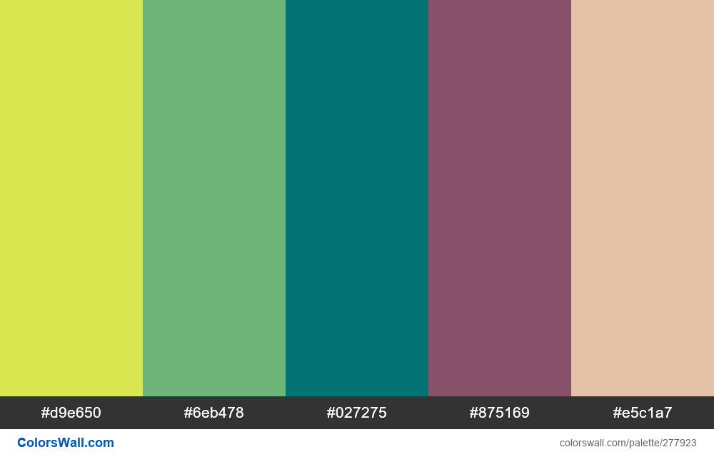 Maximum Green Yellow, Appleton, Scaly Green, Raspberry Crush, Adobe South palette - #277923