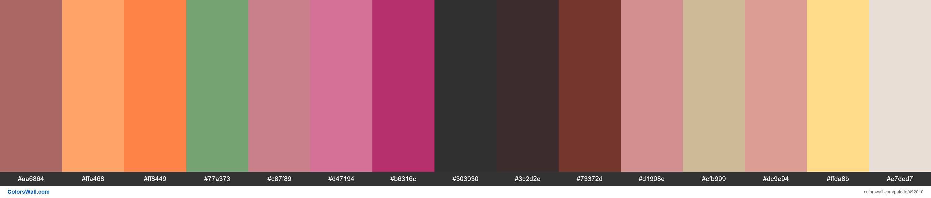 Melon Twist, Baby Melon, Tangerine Dream, Hierba Santa, Grey Matter, Fiesta Pink, Hibiscus, Off Black, Chocolate Plum, Beaten Copp - #492010