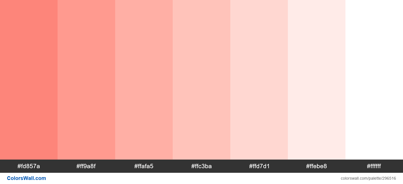 Miami Coral colors palette - ColorsWall