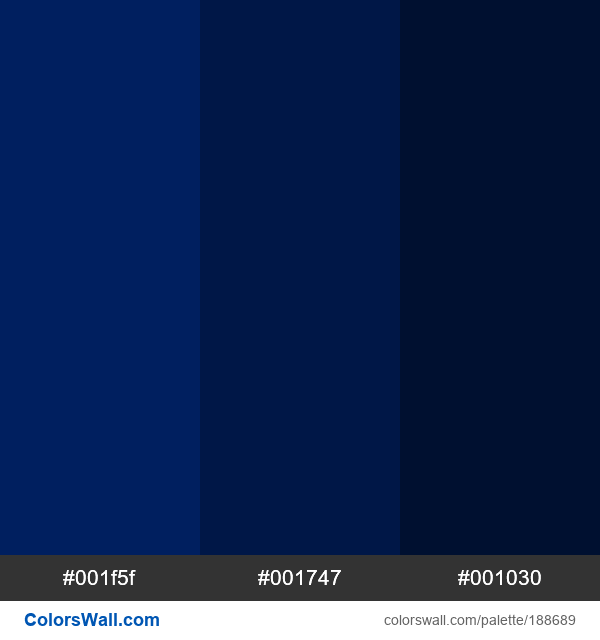 Navy Shades colors palette - ColorsWall