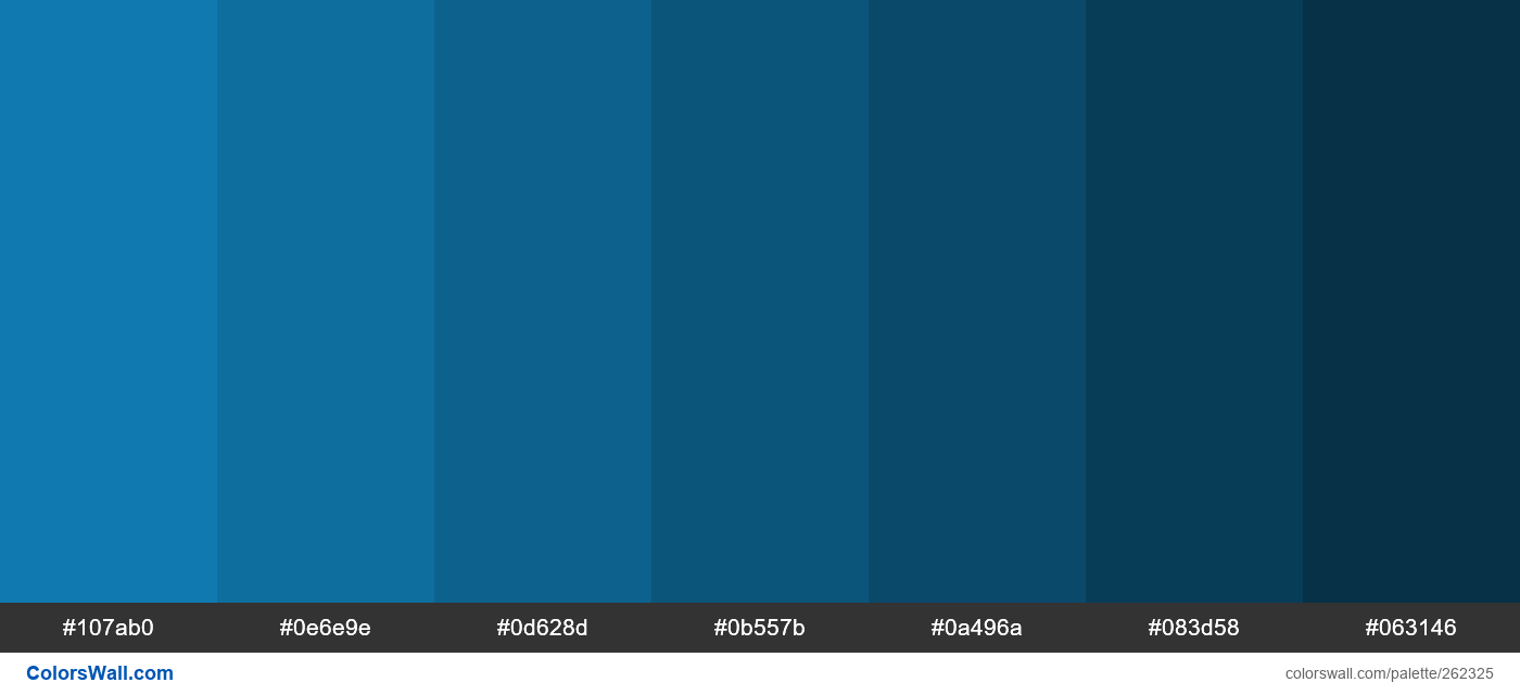 Nice Blue shades colors palette - ColorsWall