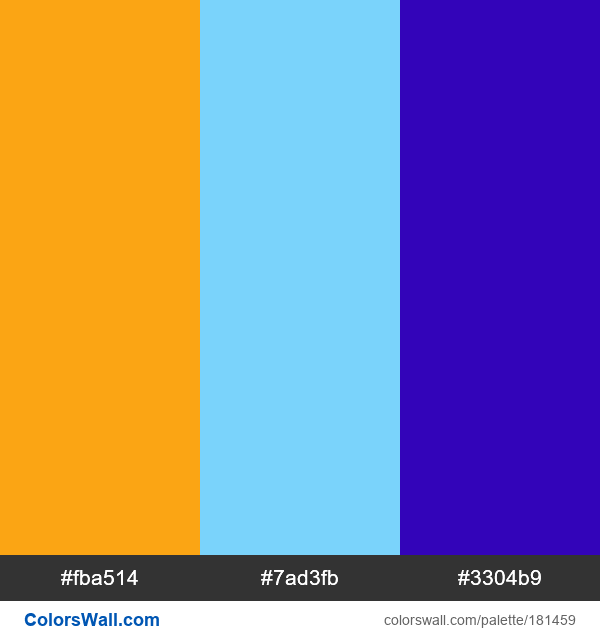 Orange & Blue colors palette | ColorsWall