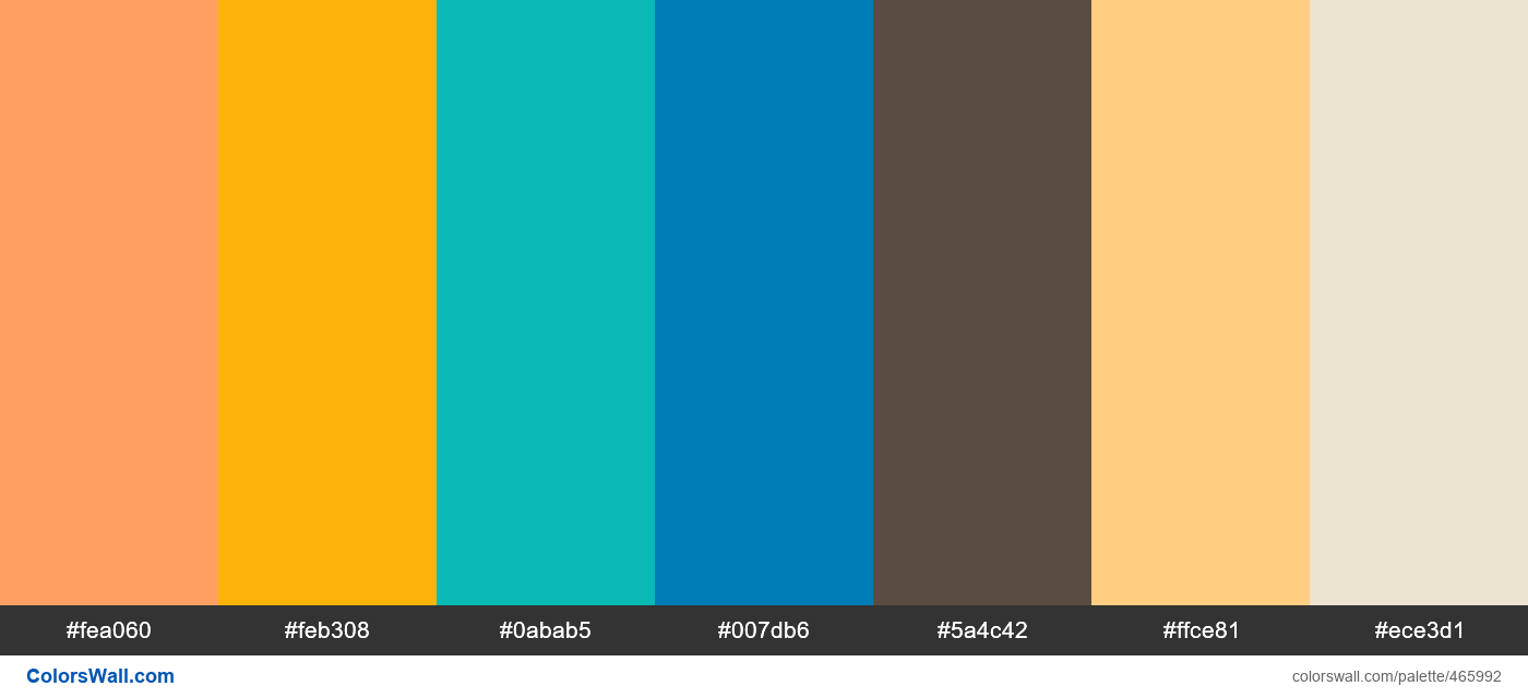 Orange Spice, Dithered Amber, Jade Gravel, Artesian Water, Cork palette - #465992