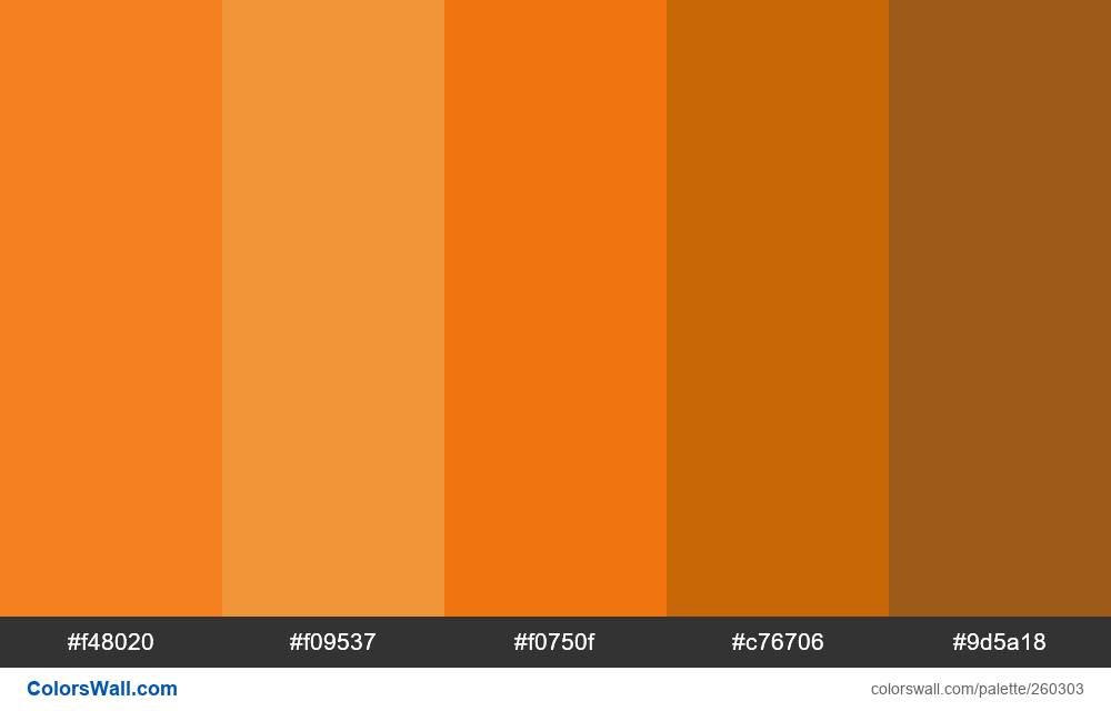 OrangeShadow colors palette - ColorsWall