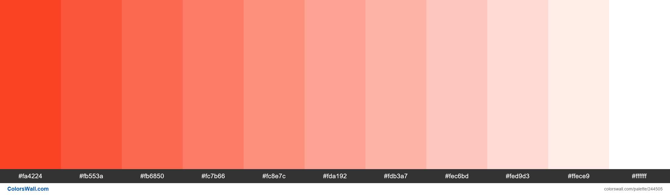 Red-Orange Color Palette