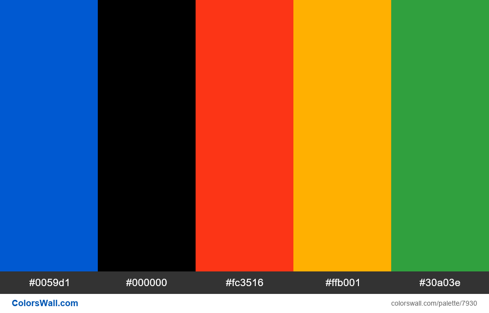 Paralympics Logo (1988-1994) colors palette - ColorsWall