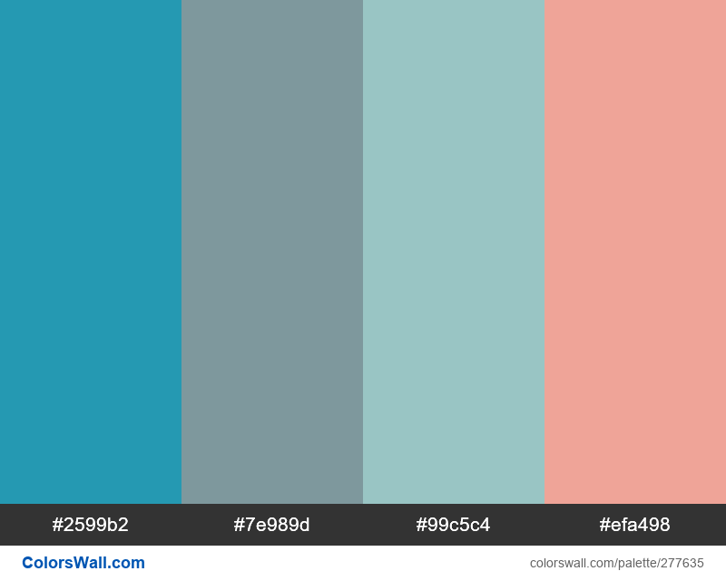 Pelorus, Soul Quenching, Pastel Turquoise, Peach Tile palette - ColorsWall