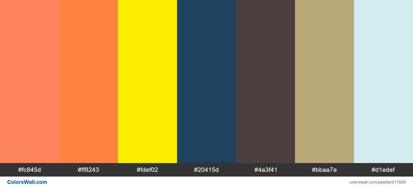 Pink Fire, Mango Tango, Hudson Bee, Sir Edmund, Shale palette - #477899