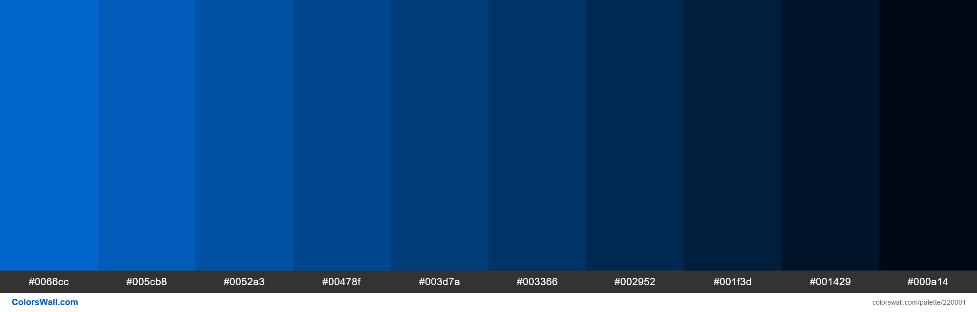 Piyumika colors palette #0066cc, #005cb8, #0052a3 - ColorsWall