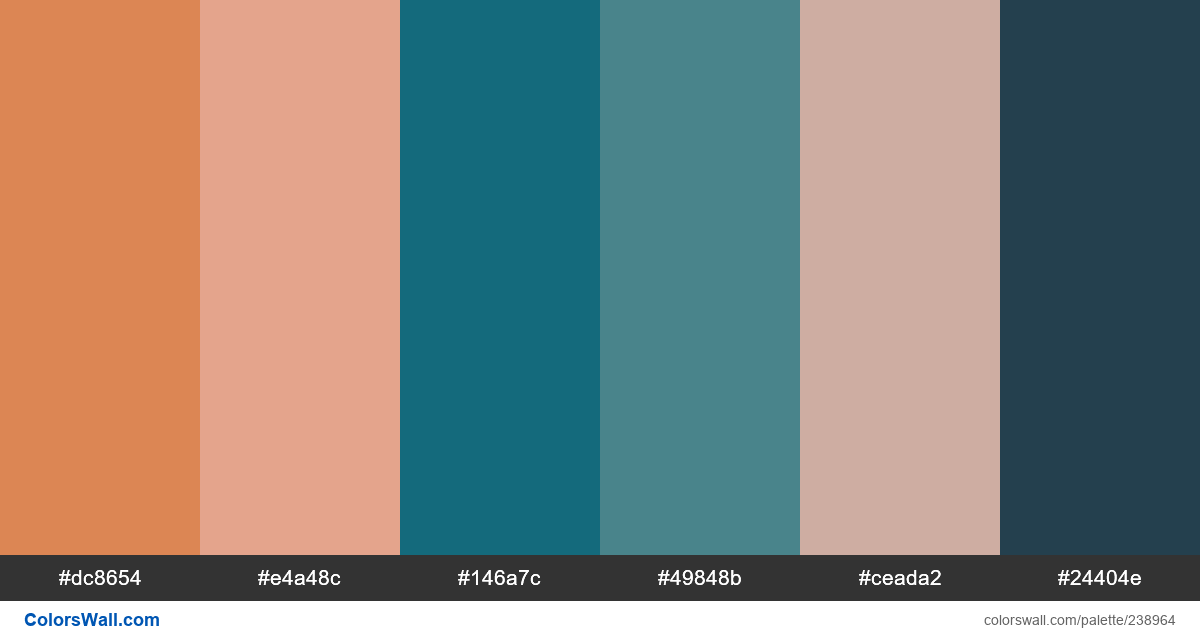 Poster branding postcard design colors palette | ColorsWall