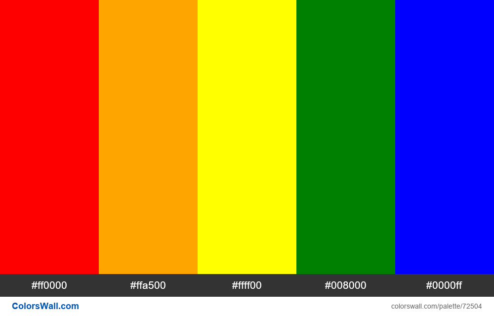 Primary Pallet colors palette | ColorsWall
