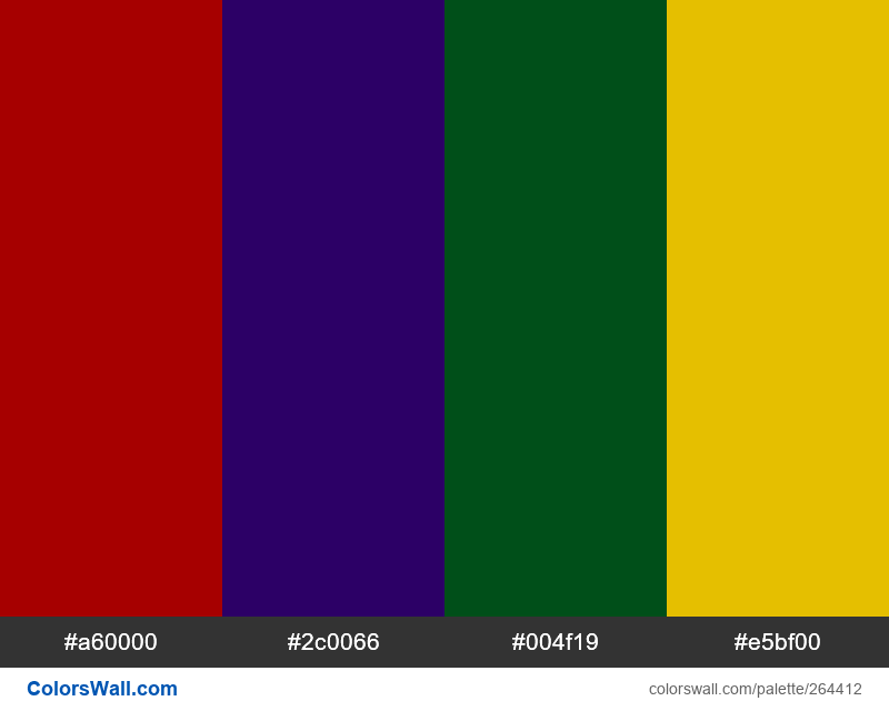 Red Blue Green Yellow colors palette - ColorsWall